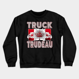 TRUCK TRUDEAU SAVE CANADA FREEDOM CONVOY OF TRUCKERS GRAY Crewneck Sweatshirt